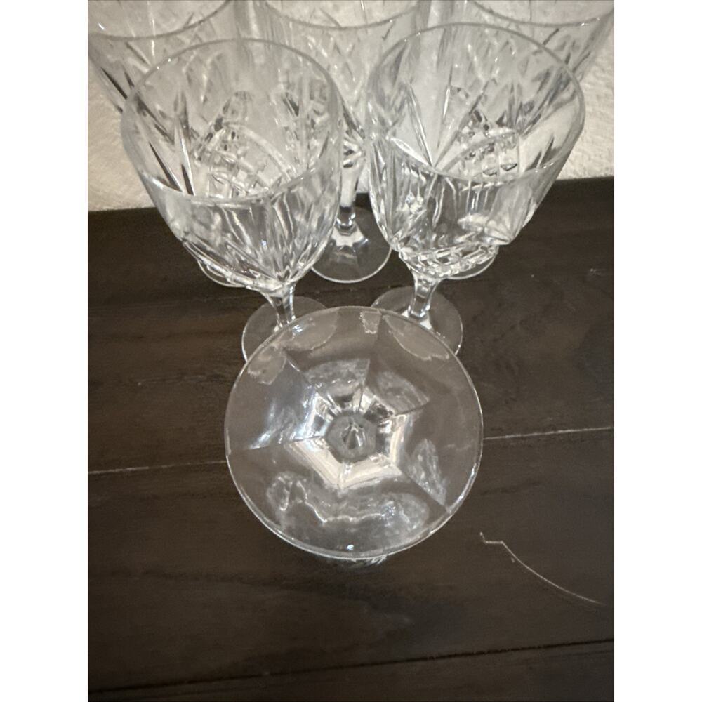 Vtg Godinger Shannon Crystal Wine Goblet Glasses Set of 6 Pristine 8”H Dublin - Picture 5 of 5
